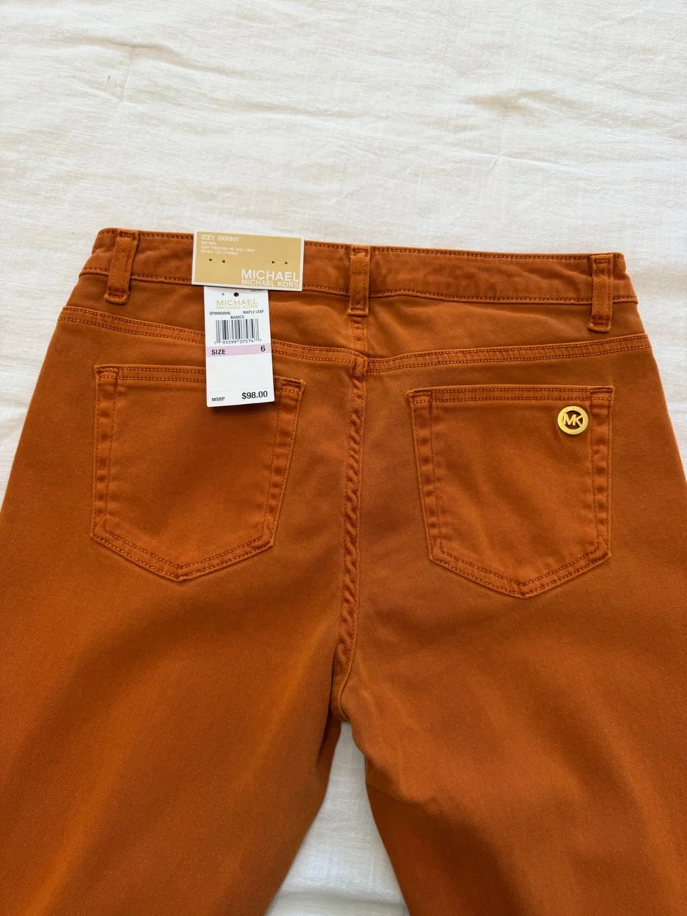 Michael Kors Rust Izzy Skinny Jeans